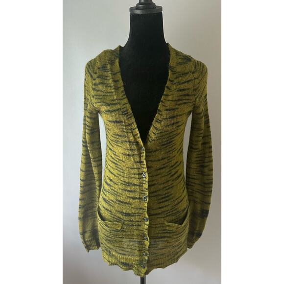 Free People FP Beach Mohair Tiger Stripe Cardigan women size medium - Picture 1 of 6
